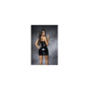 Robe en vinyle noire sexy  